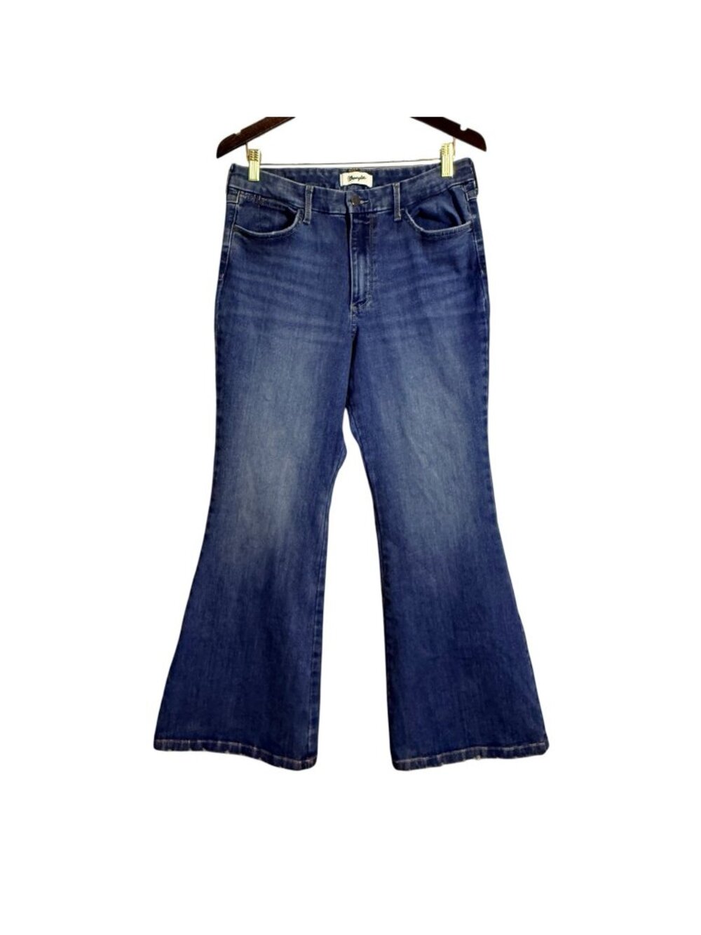 Wrangler Bespoke Flare Bootcut Wide Jeans Women Size 32 Cowboy Cowgirl Western